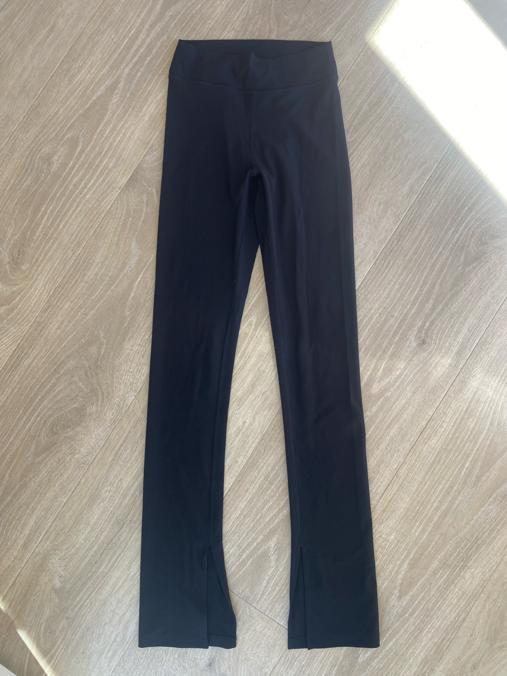 Old Navy PowerSoft Ribbed Flare Leggings S Tall Black Go-Dry